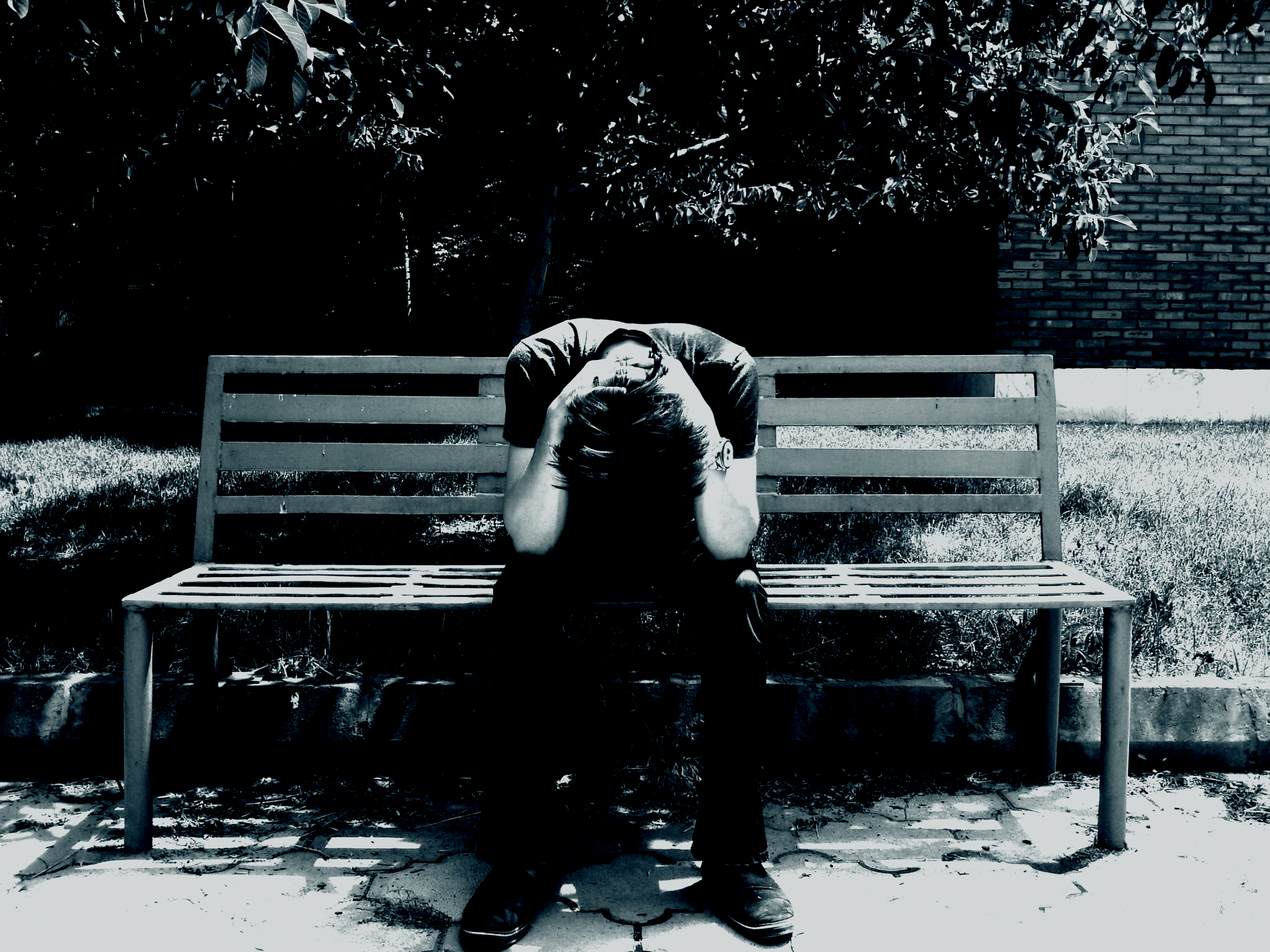 sad boy bench alone normal